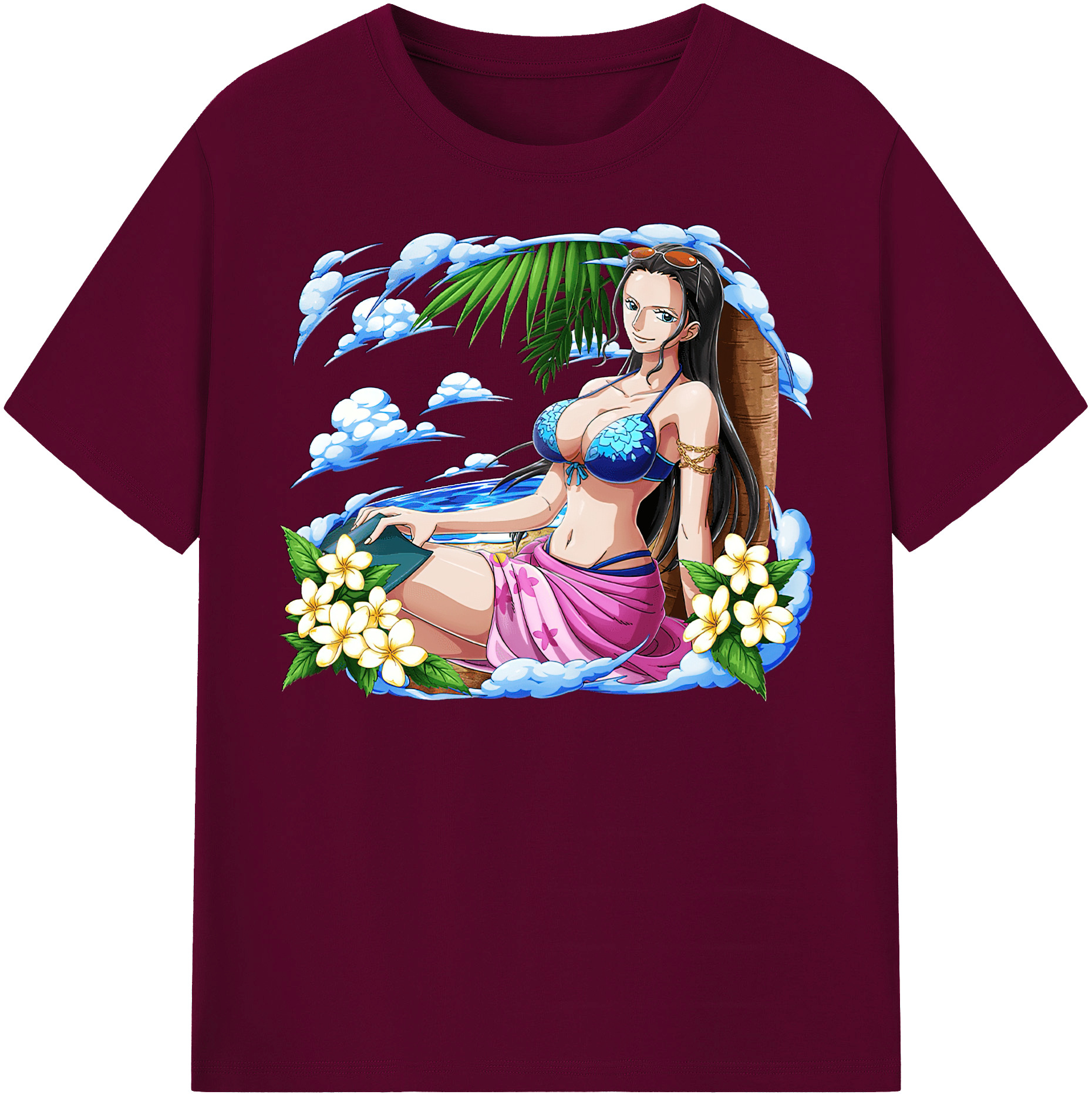 ワンピース ニコ・ロビン ONE PIECE Nico Robin レディースカジュアルプリントTシャツ（綿100％）